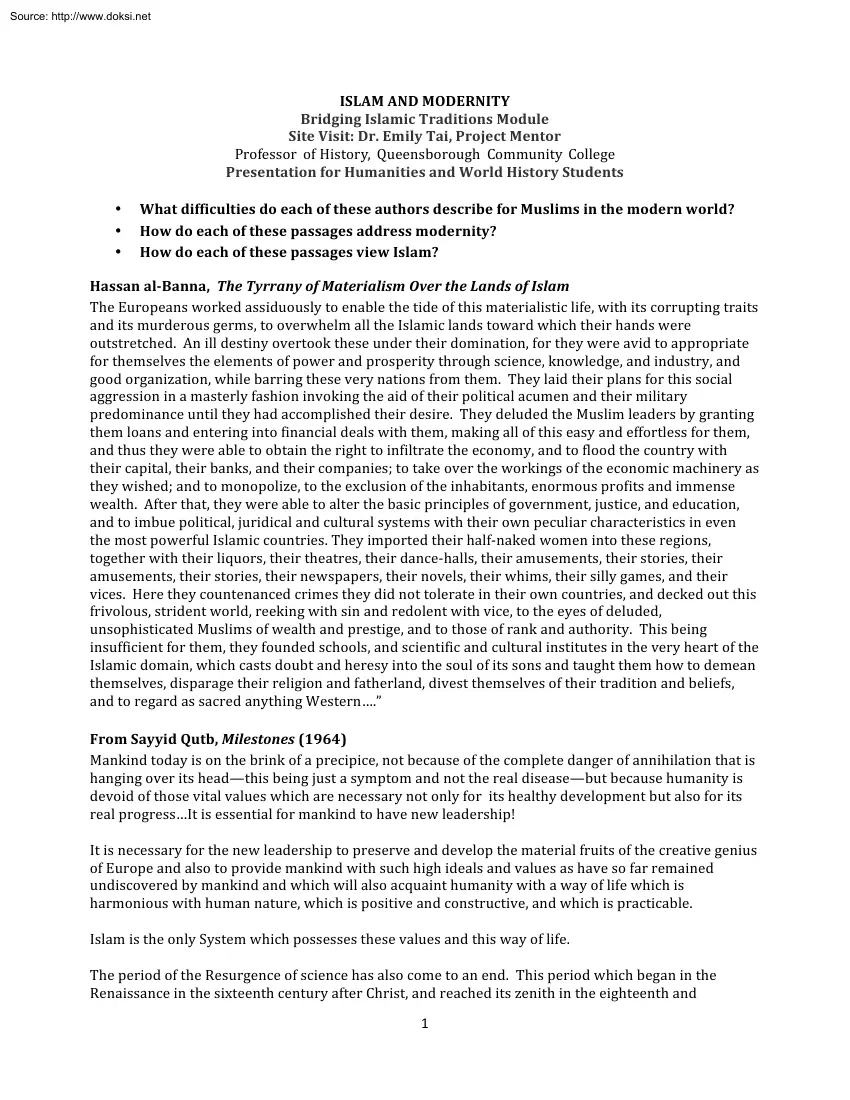 Islam and Modernity