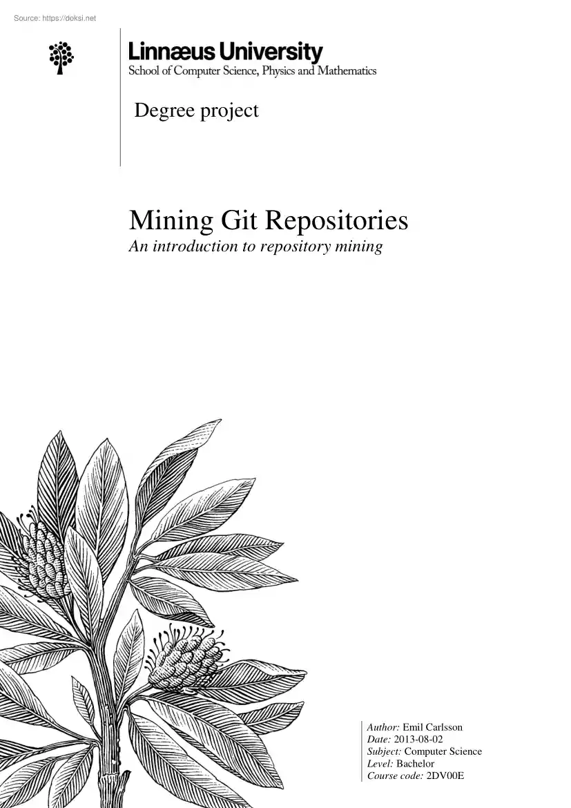 Emil Carlsson - Mining Git Repositories