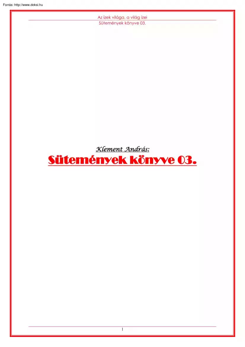 Klement András - Sütemények könyve 03.