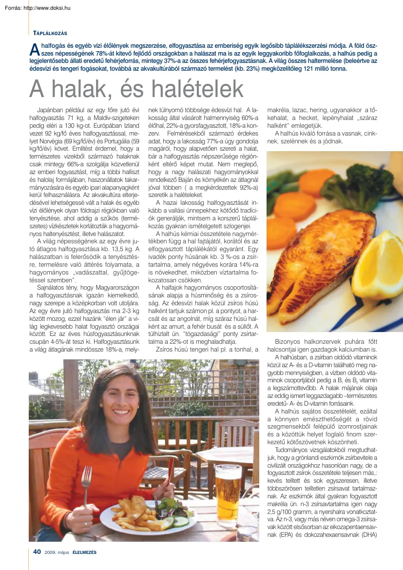 Halak és halételek