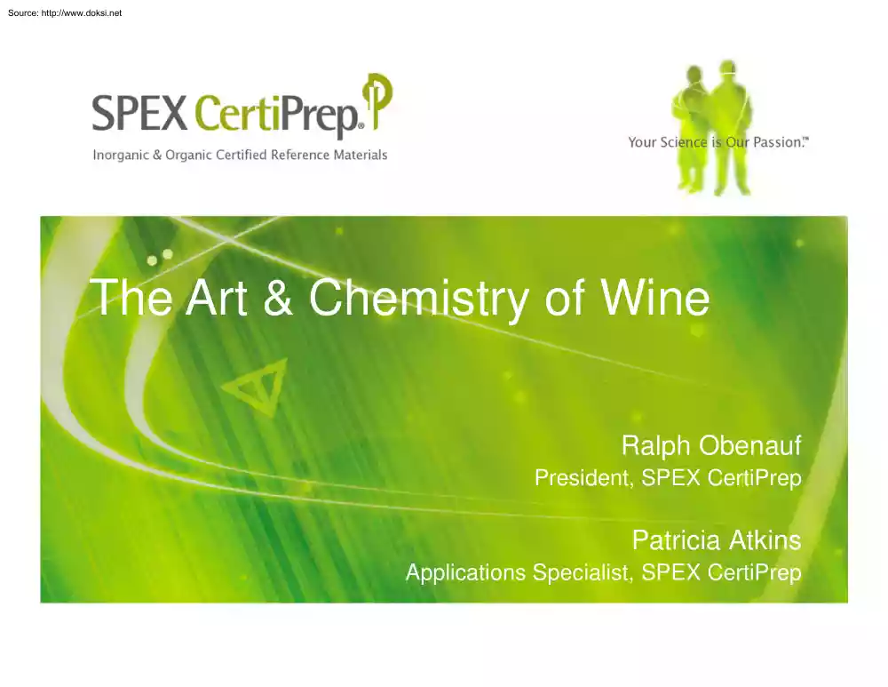 Ralph-Patricia - The Art and Chemistry of Wine
