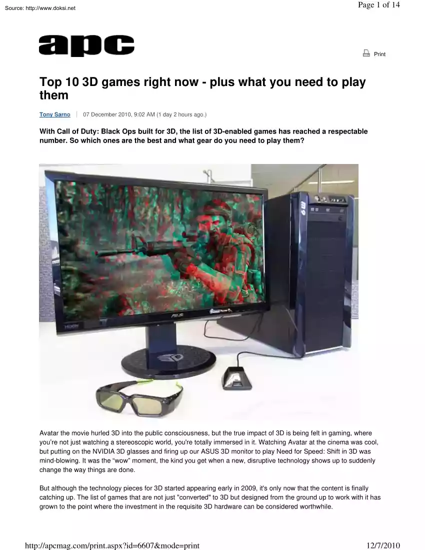 Top 10 3D Games Right Now, Plus What You Need to Play Them