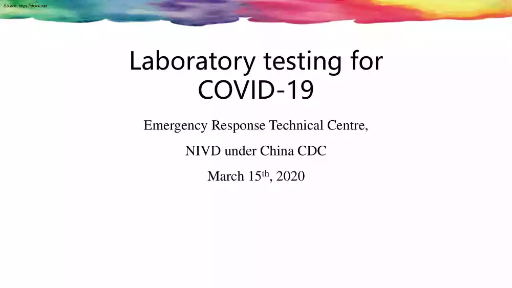 Laboratory testing for COVID-19