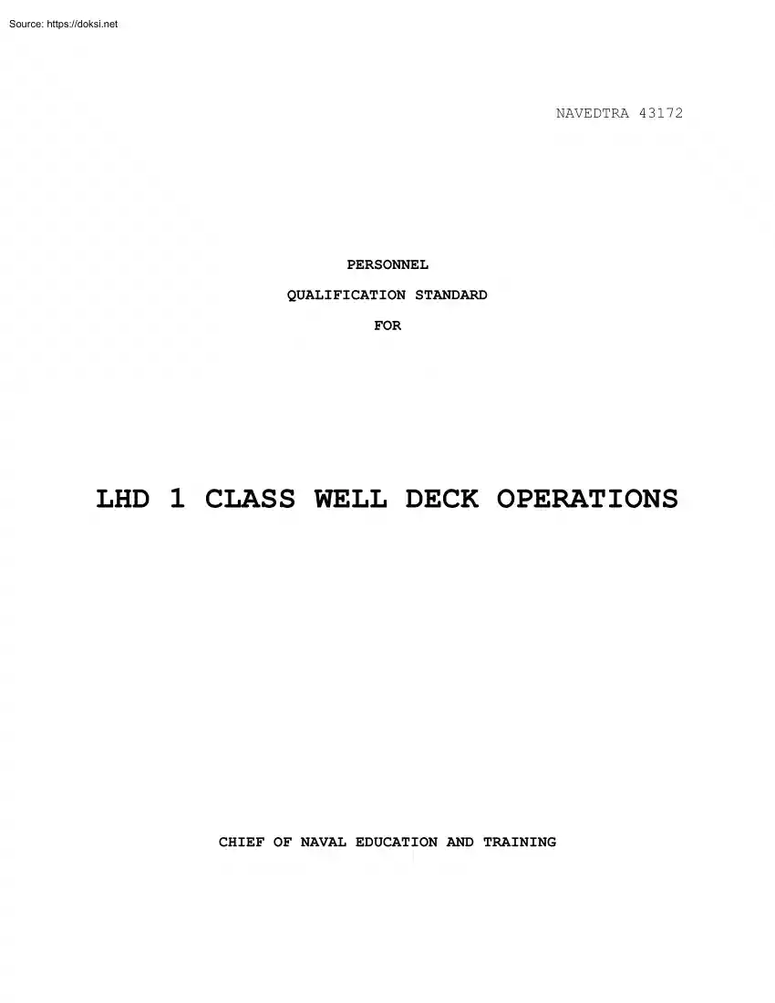 LHD1 Class Well Deck Operations