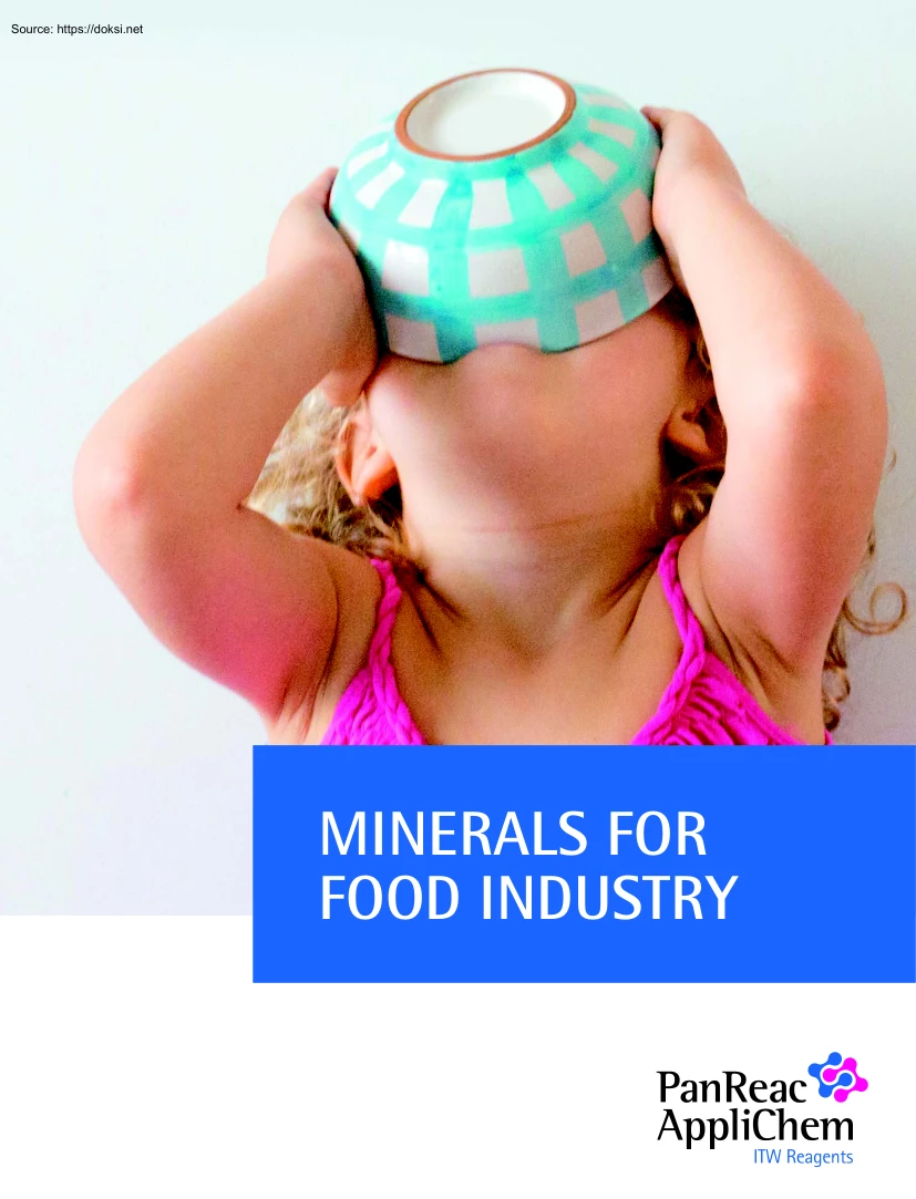 Minerals for Food Industry