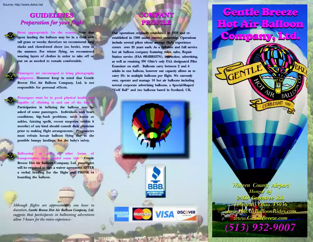Gentle Breeze Hot Air Balloon Company