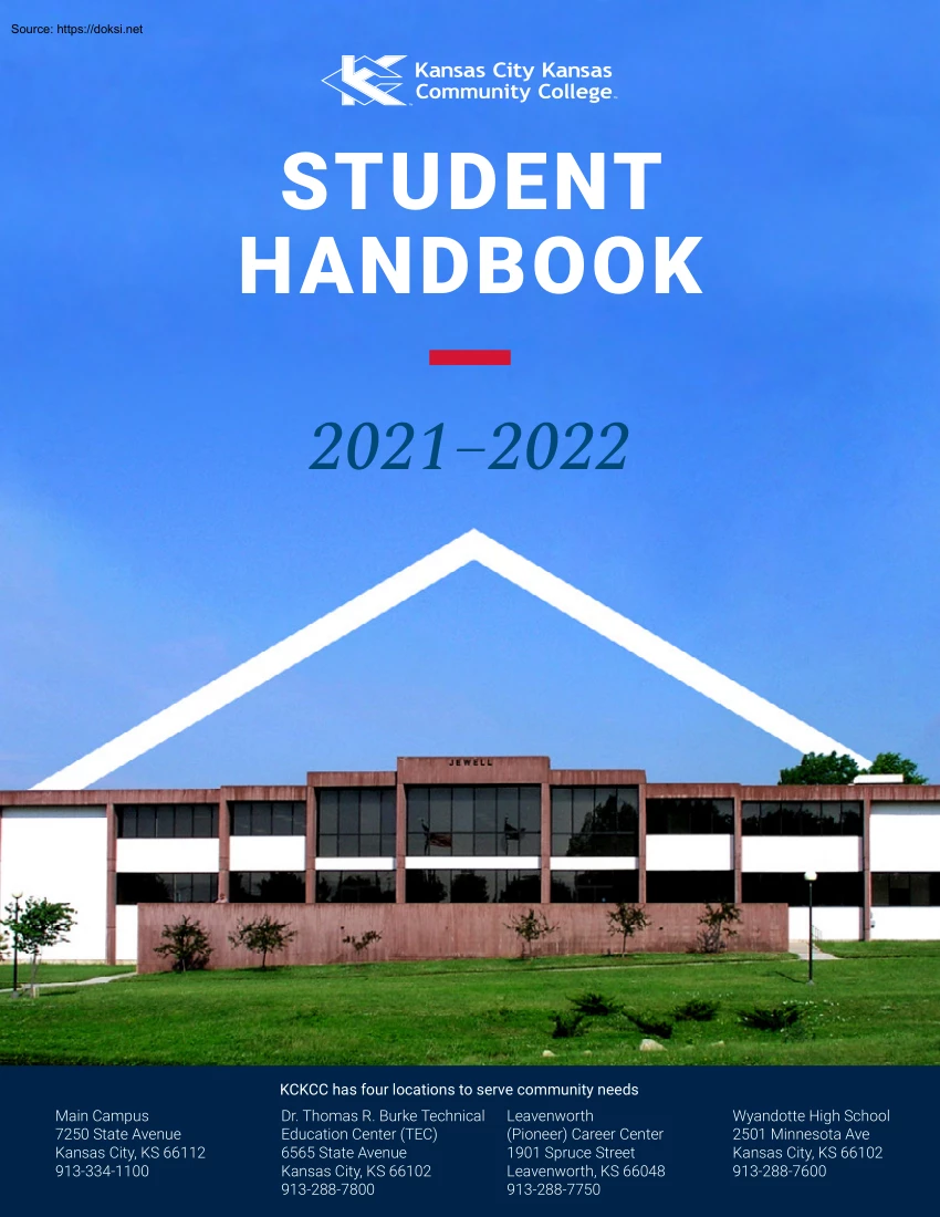 Kansas City Kansas Community College, Student Handbook