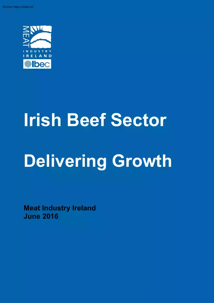 Irish Beef Sector Delivering Growth