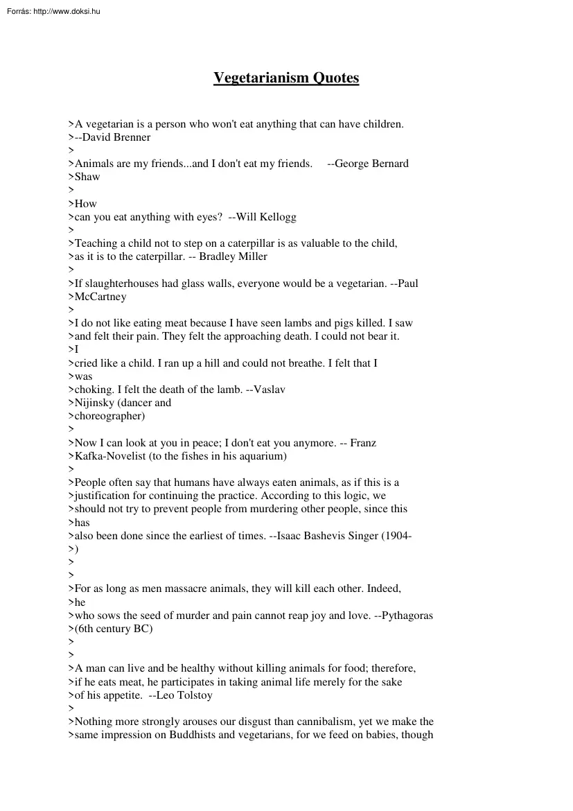 Vegetarianism Quotes