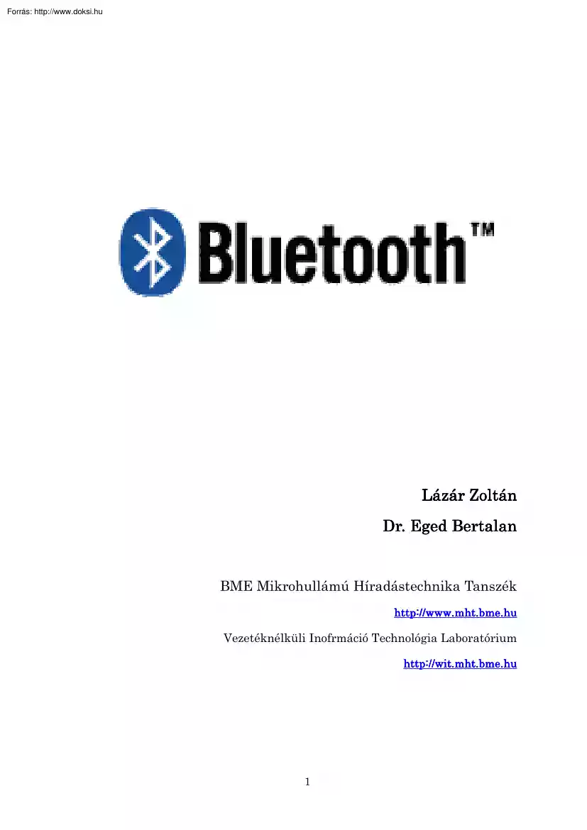 Lázár Zoltán - Bluetooth