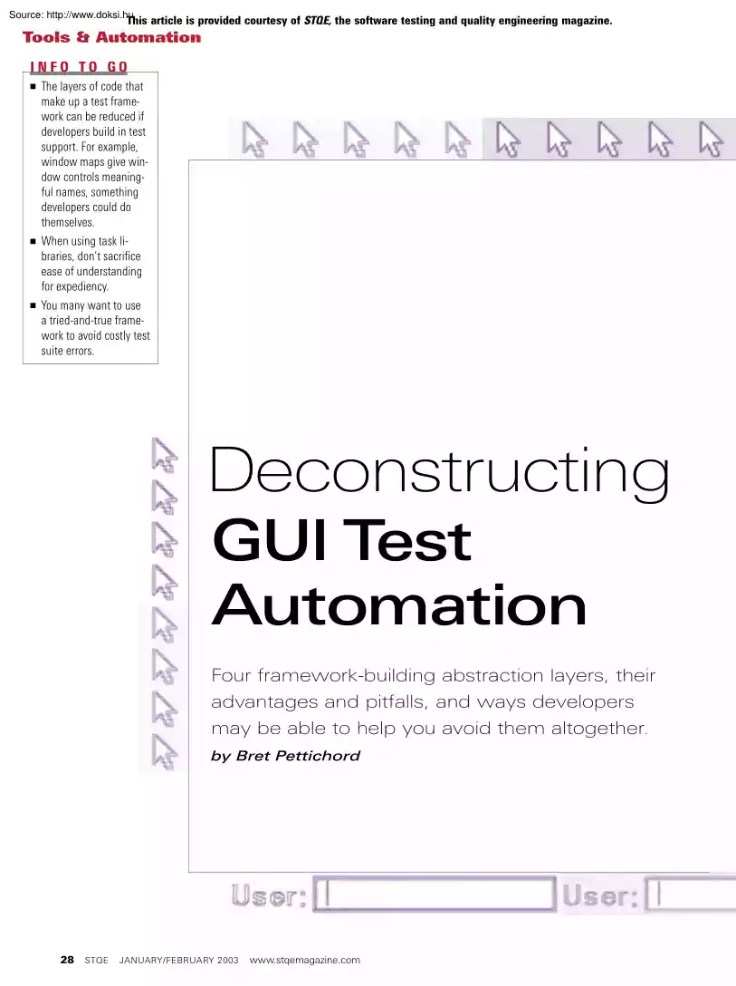 Bret Pettichord - Deconstructing GUI Test Automation