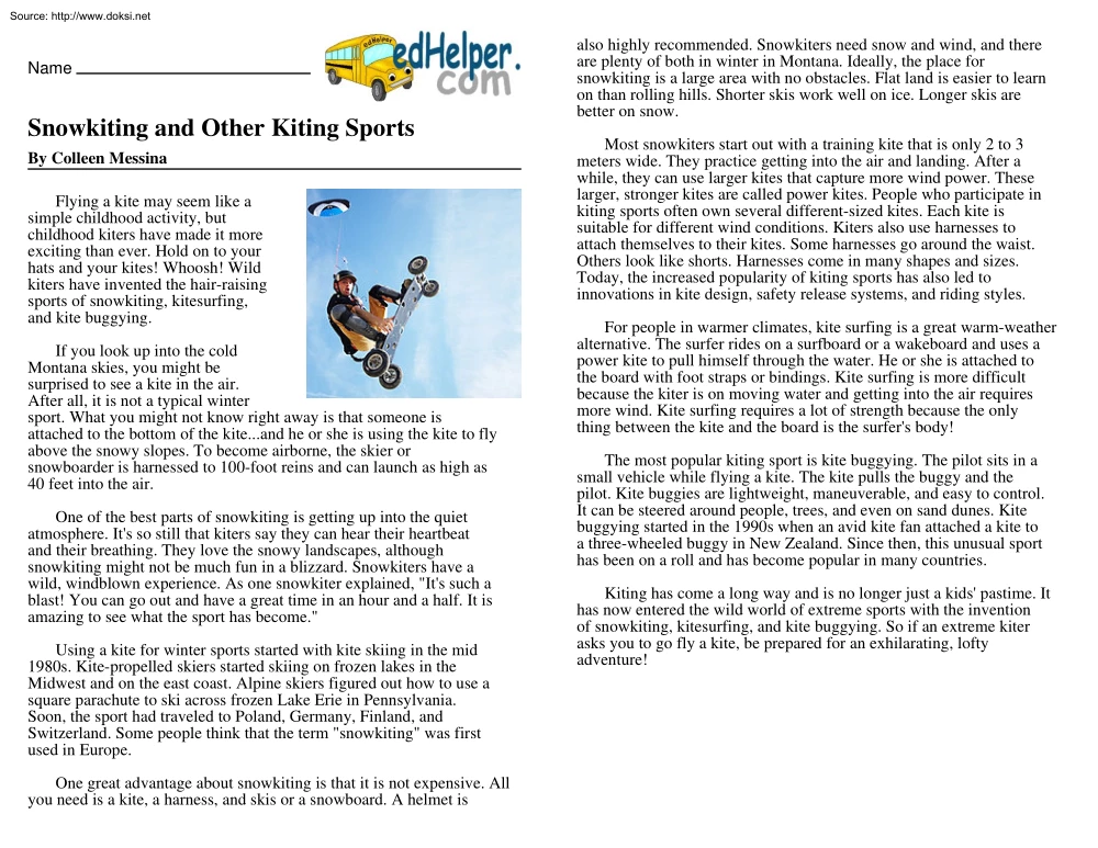 Colleen Messina - Snowkiting and Other Kiting Sports