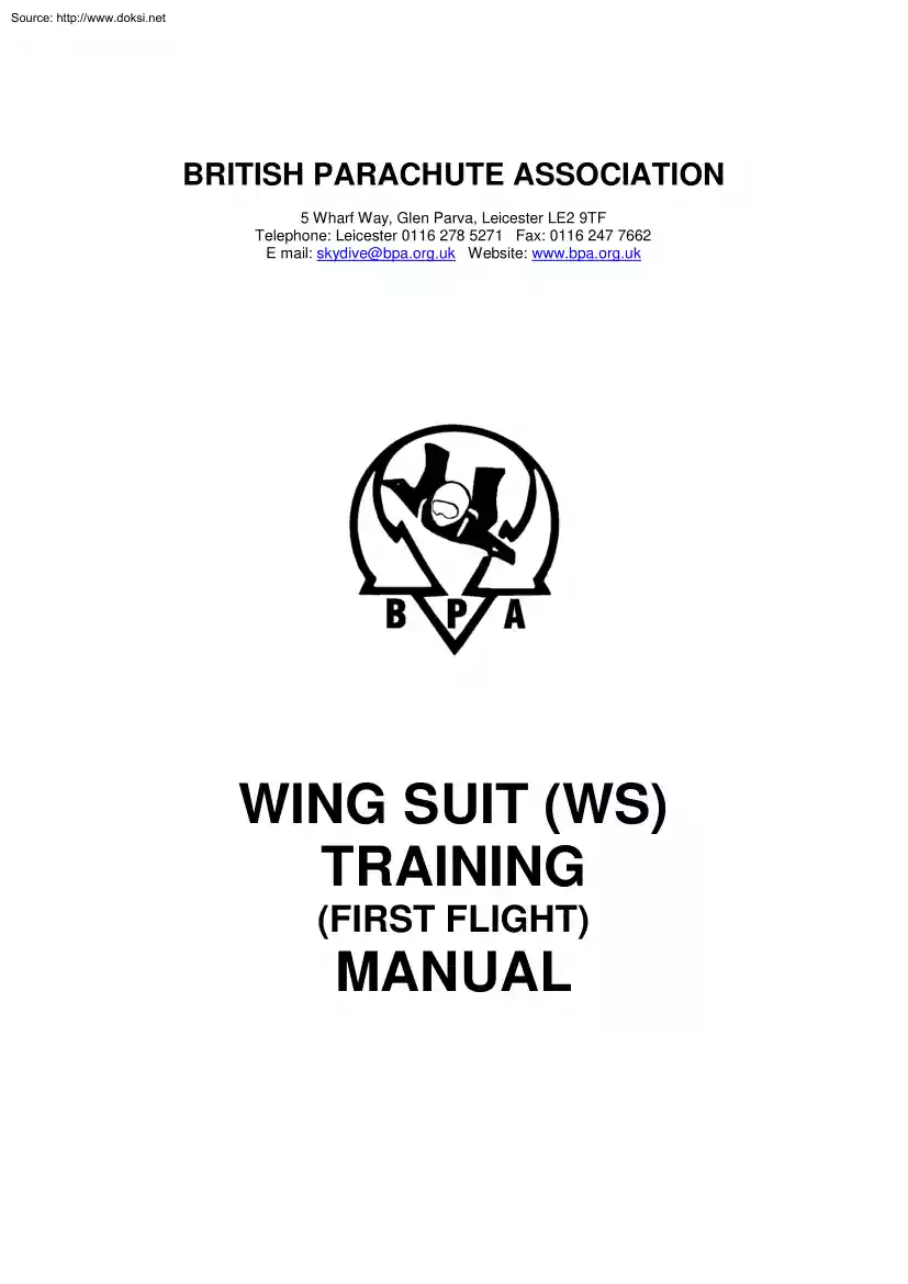 Wing Suit Training Manual