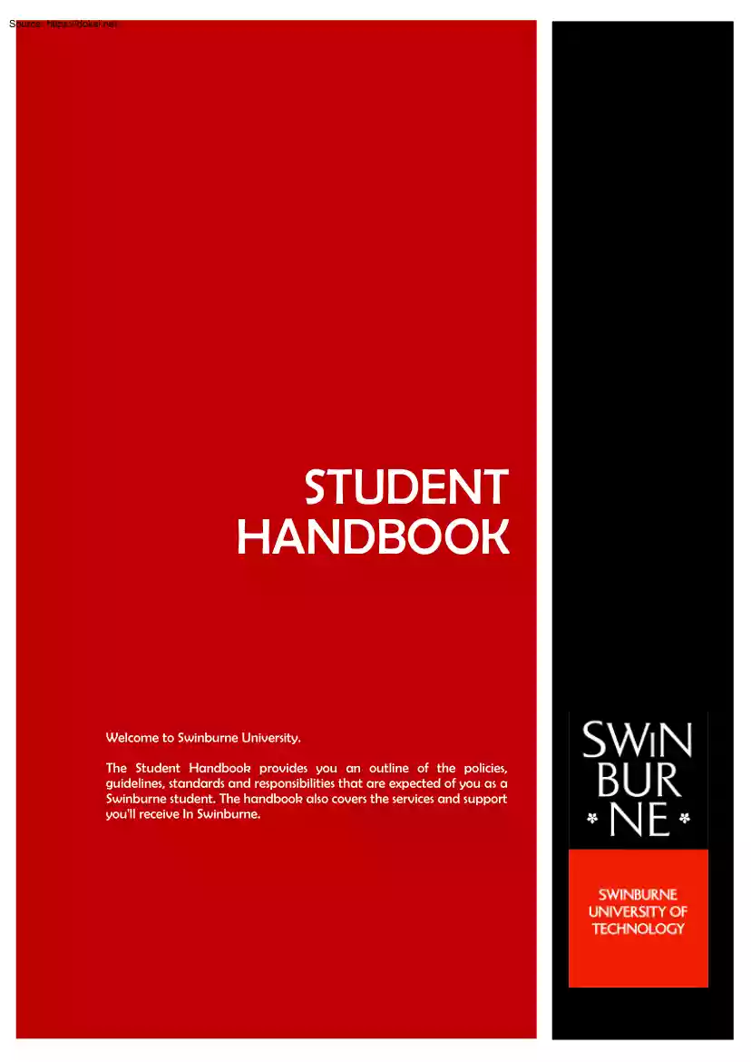 Swinburne University, Student Handbook