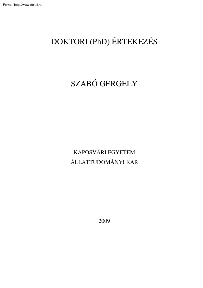 Szabó Gergely - A süllő és a kősüllő húsminőségének és növekedésének vizsgálata eltérő zsírsavösszetételű tápok etetése mellett