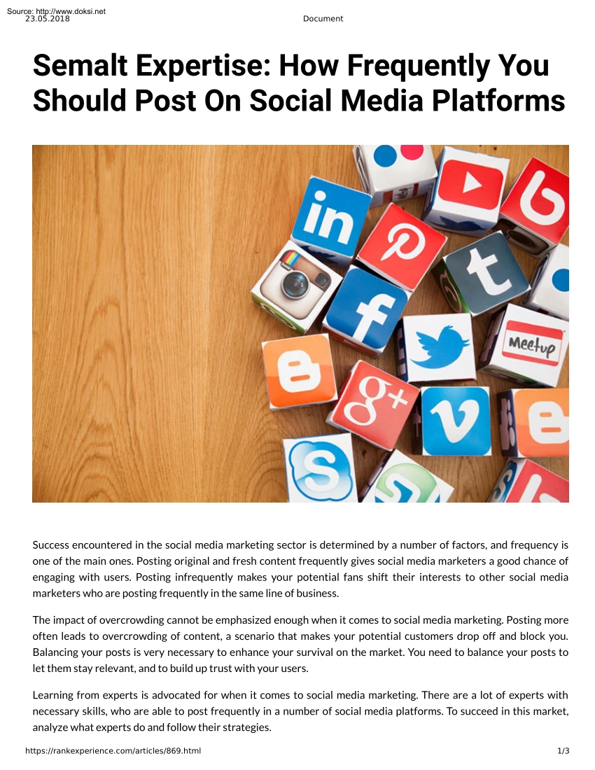 Semalt Expertise, How Frequently You Should Post On Social Media Platforms