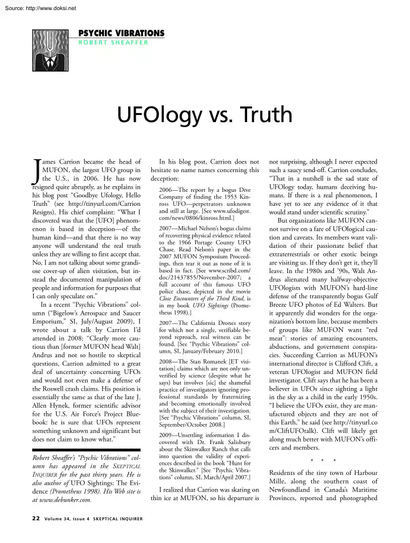 Ufology vs. Truth