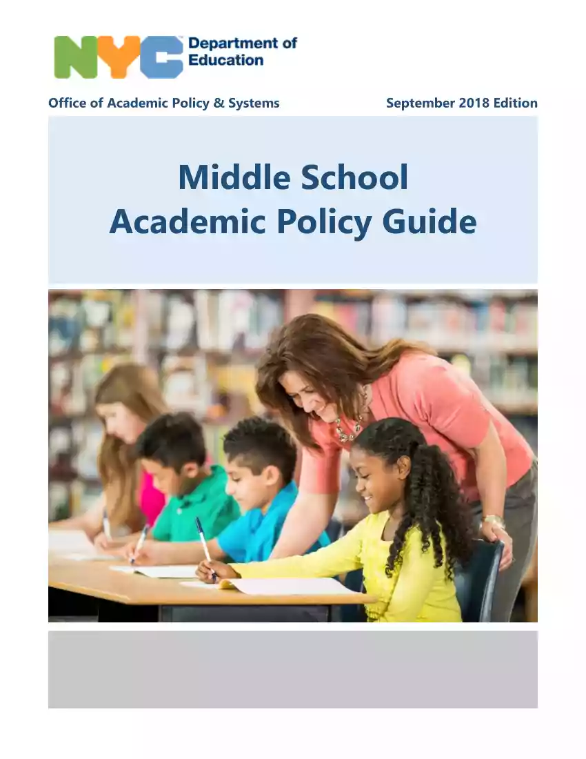 Middle School Academic Policy Guide