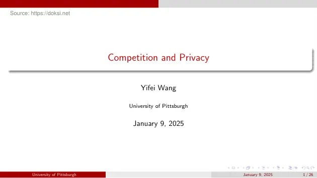 Yifei Wang - Competition and Privacy