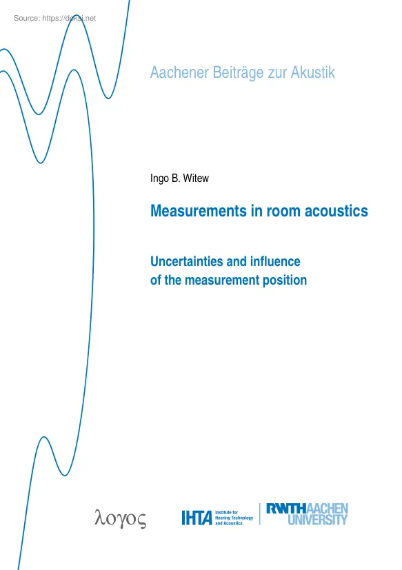 Ingo B. Witew - Measurements in room acoustics