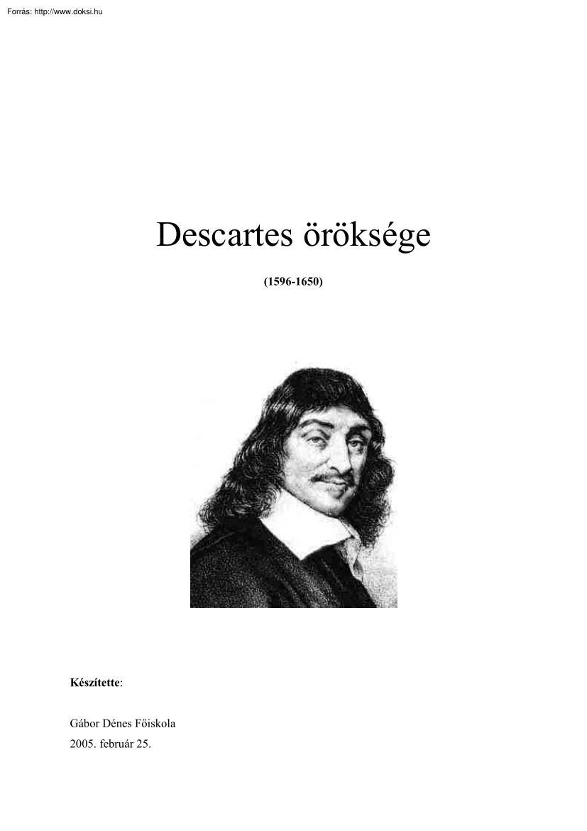 Descartes öröksége