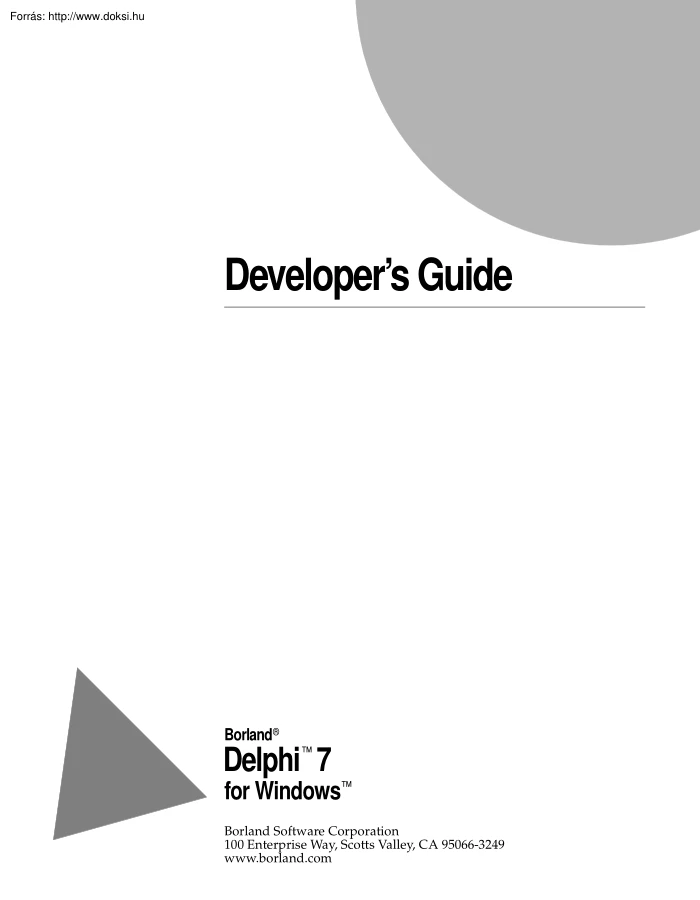 Borland Delphi 7 Developers Guide