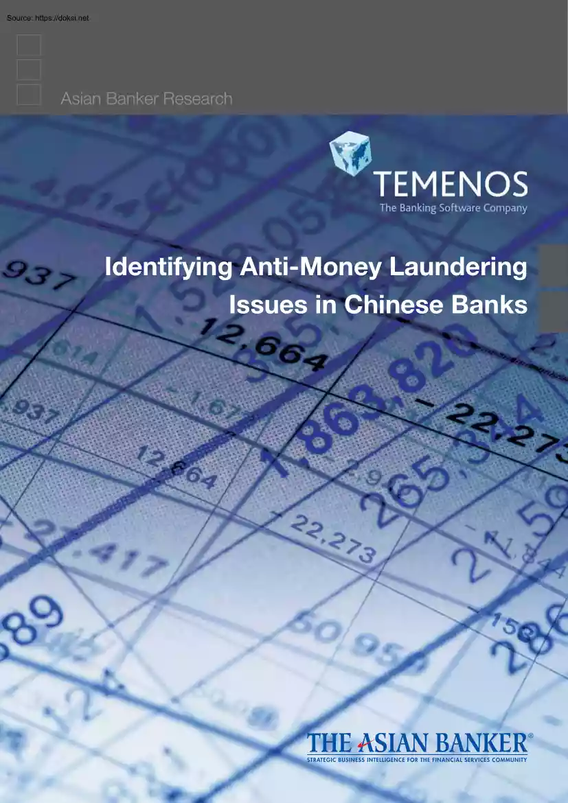 Identifying Anti-Money Laundering Issues in Chinese Banks