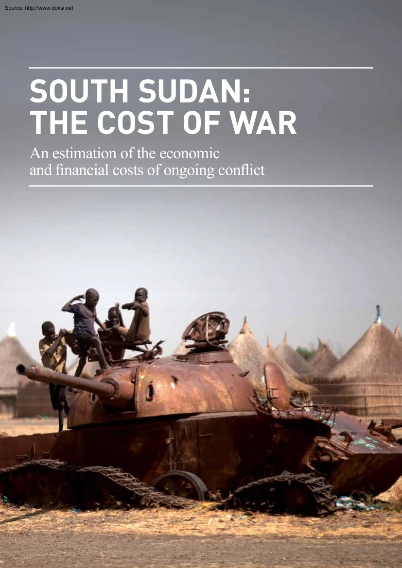 South Sudan, The cost of War, An Estimation of the Economic and Financial Costs of Ongoing Conflict