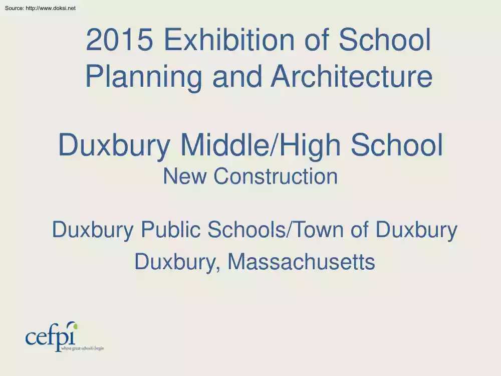 Duxbury Public Schools, Town of Duxbury, Massachusetts