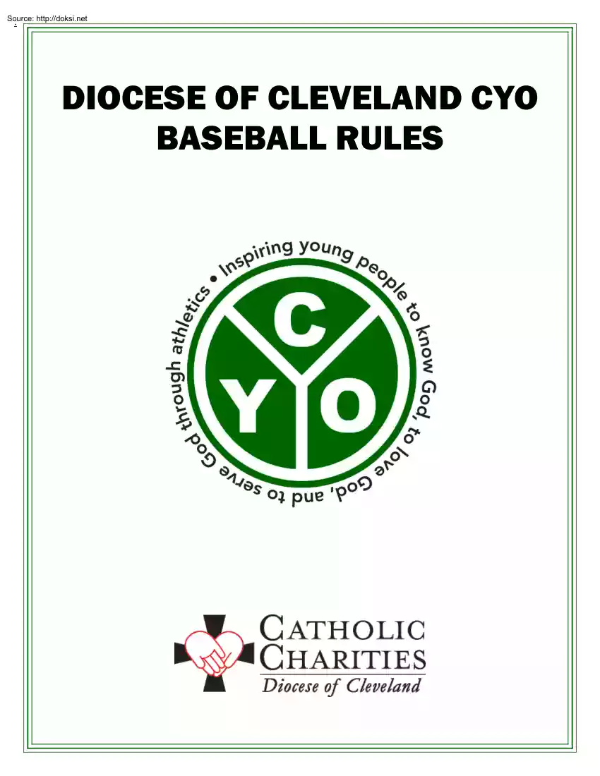 Diocese of Cleveland CYO Baseball Rules