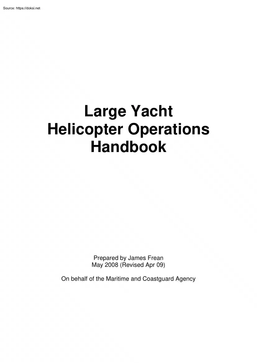 James Frean - Large Yacht Helicopter Operations Handbook