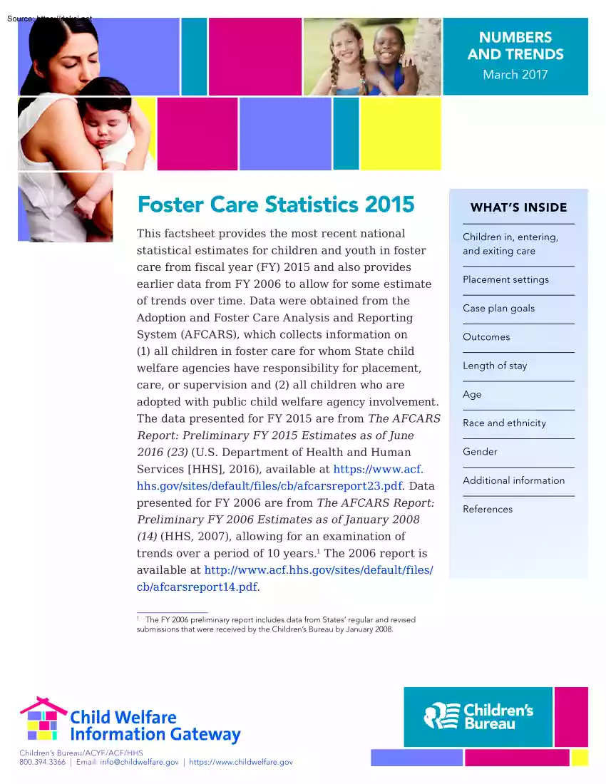 Foster Care Statistics 2015