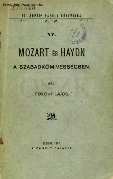 Főkövi Lajos - Mozart és Haydn a szabadkőművességben