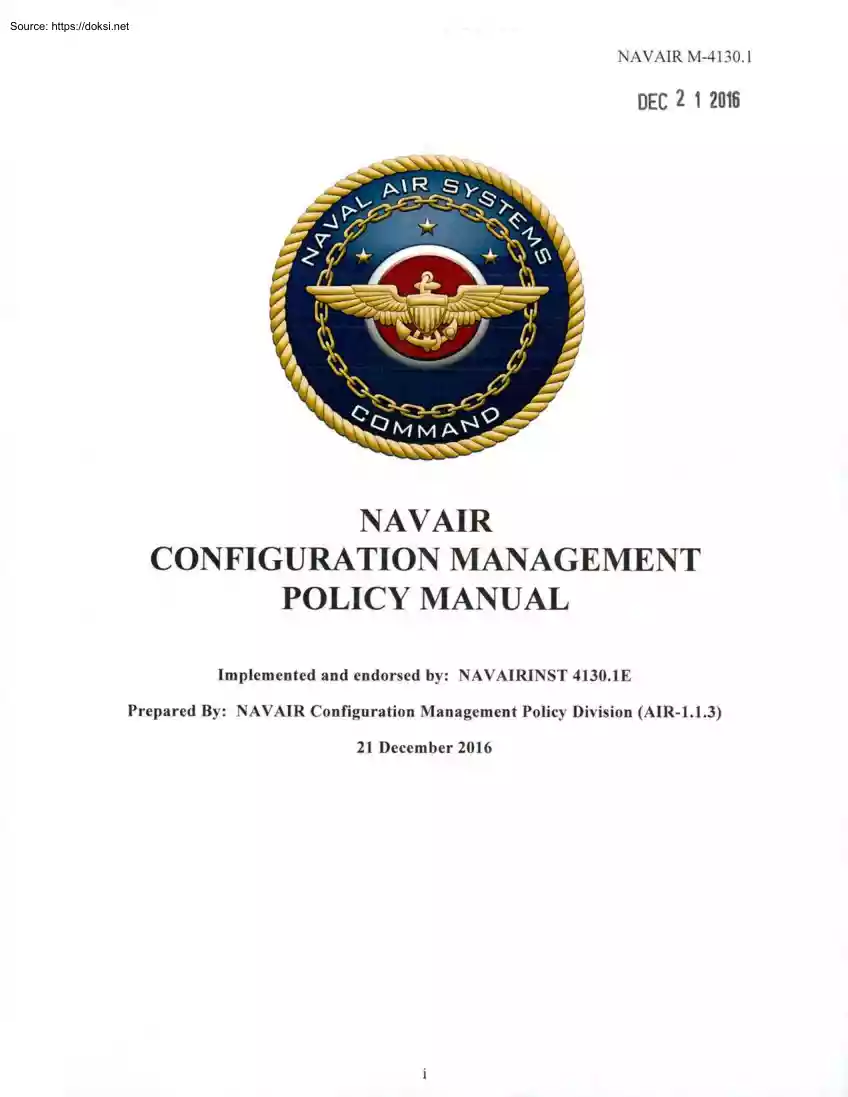 NAVAIR Configuration Management Policy Manual