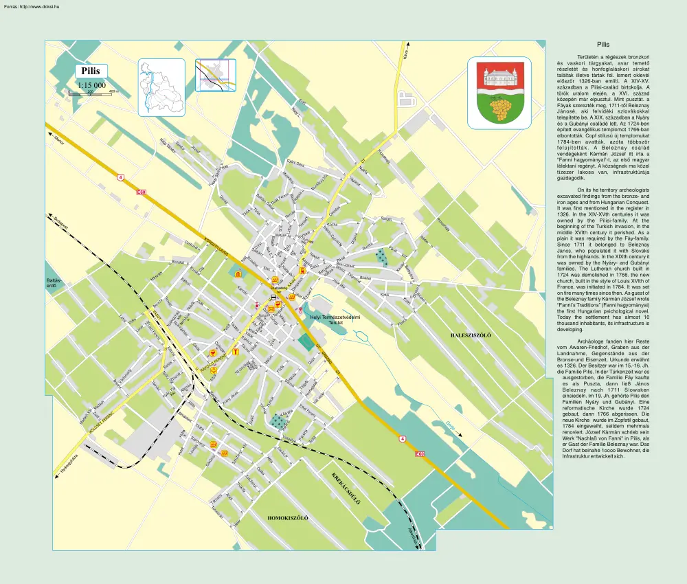 Pilis térképe és rövid története