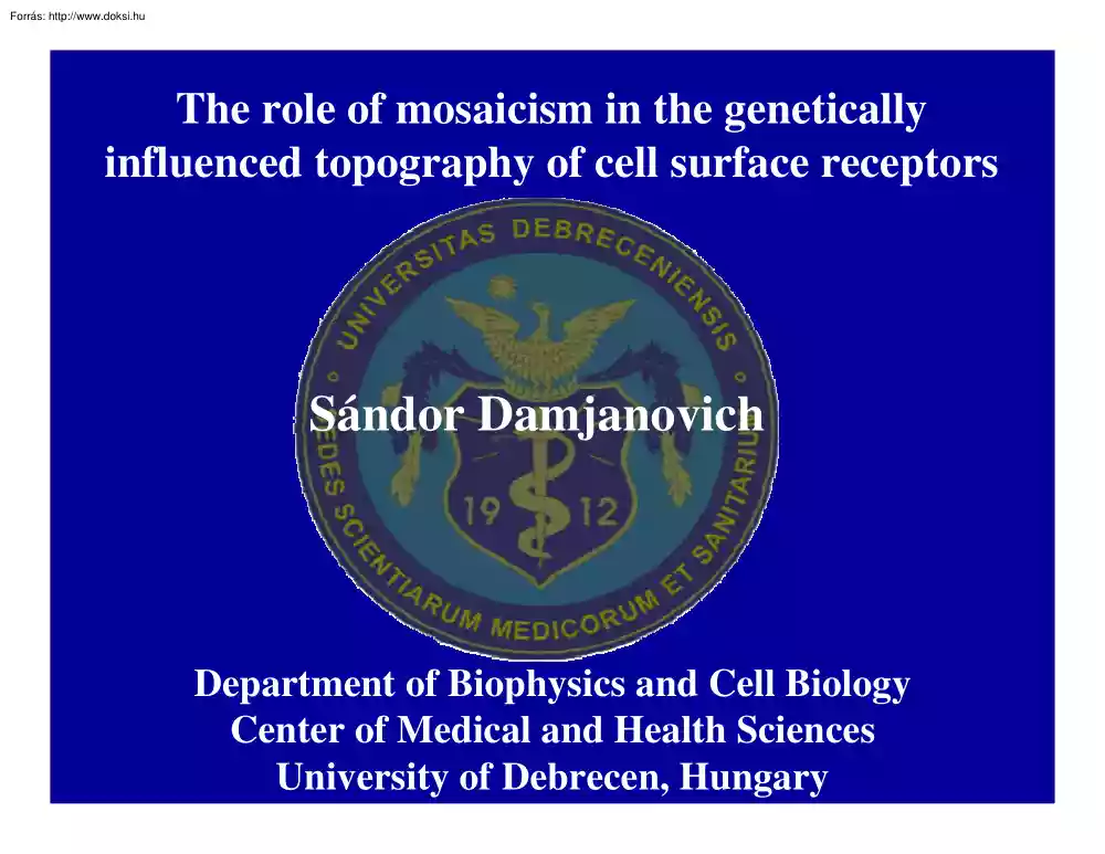 The role of mosaicism in the genetically influenced topography of cell surface receptors