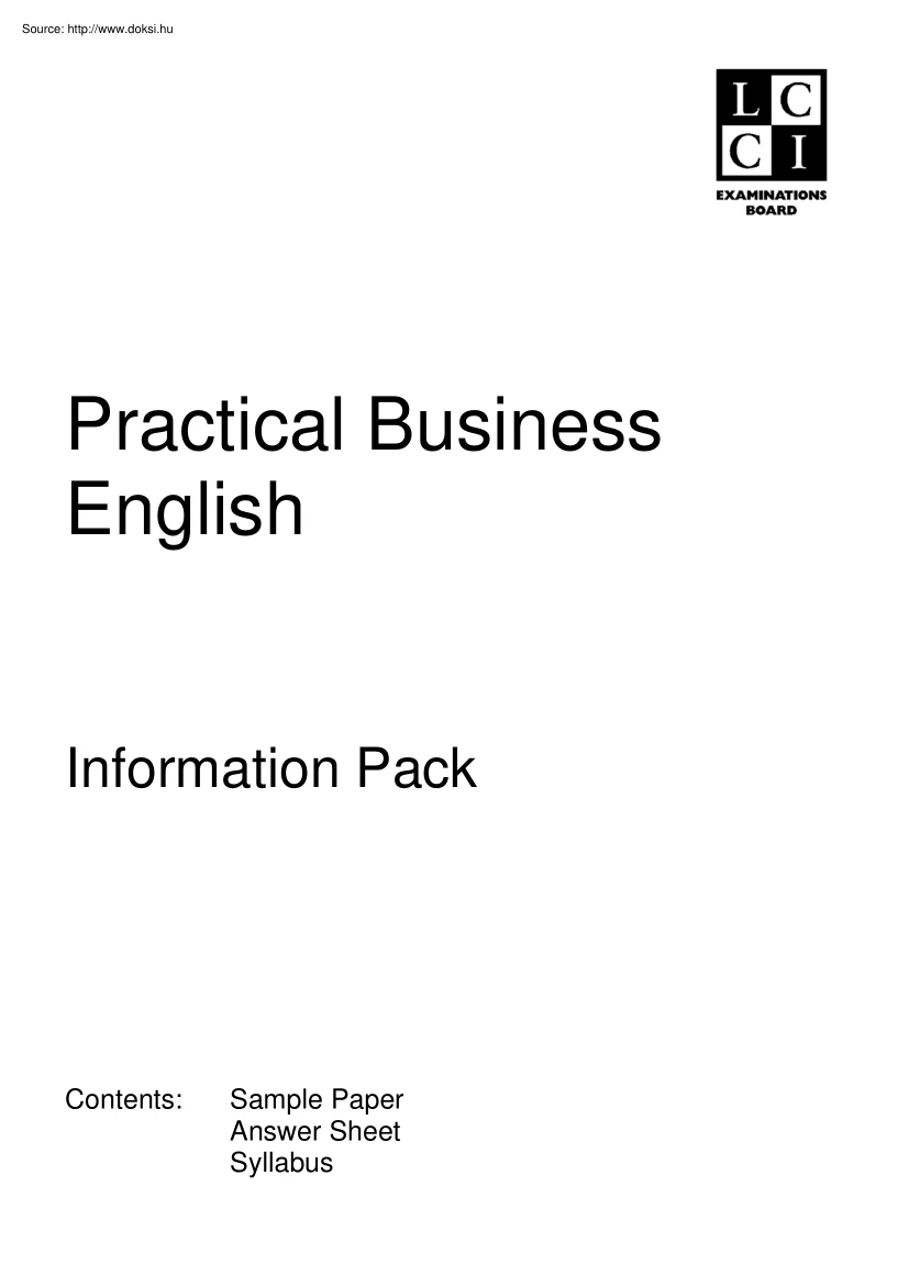 Practical business English, test