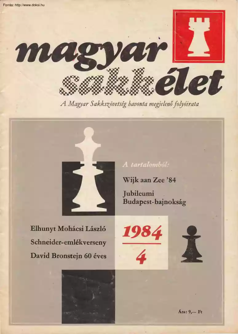 Magyar sakkélet 1984, 4. szám
