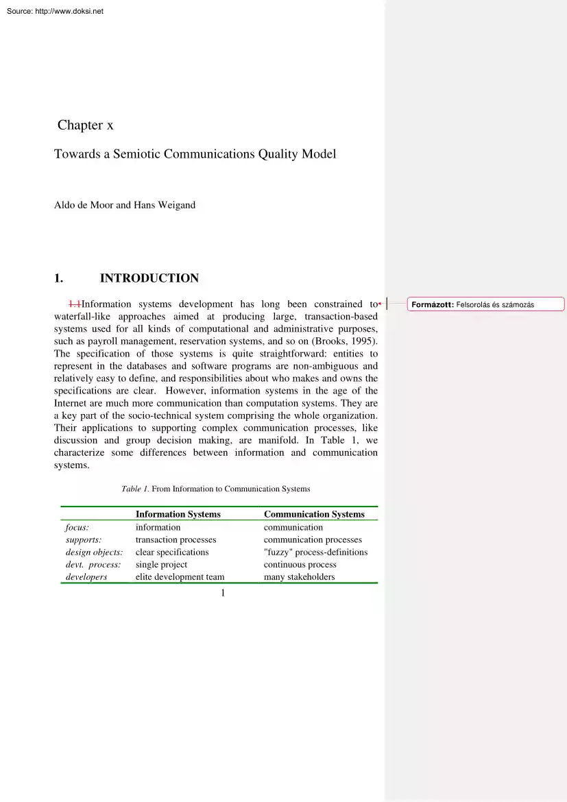 Moor-Weigand - Towards a Semiotic Communications Quality Model