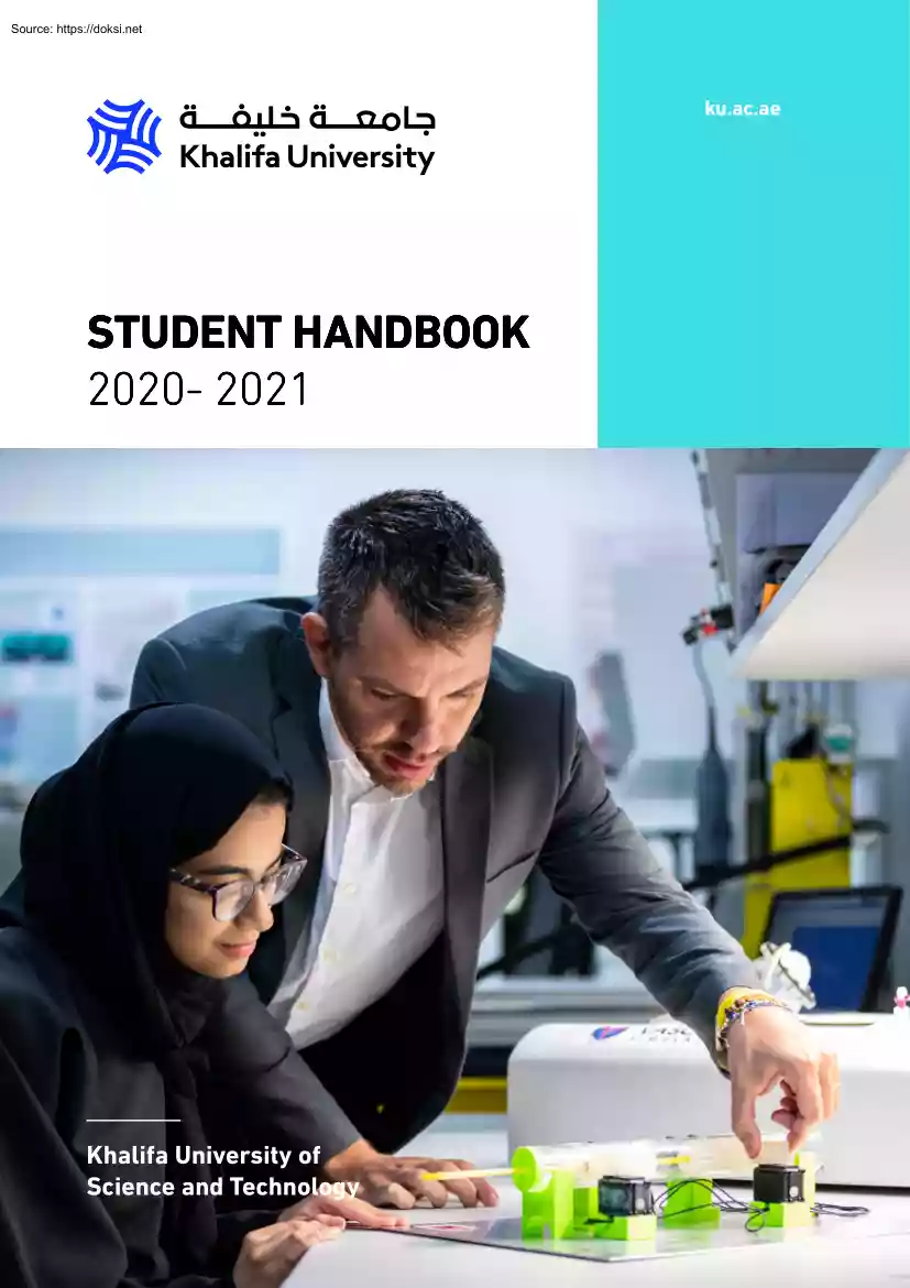 Khalifa University, Student Handbook
