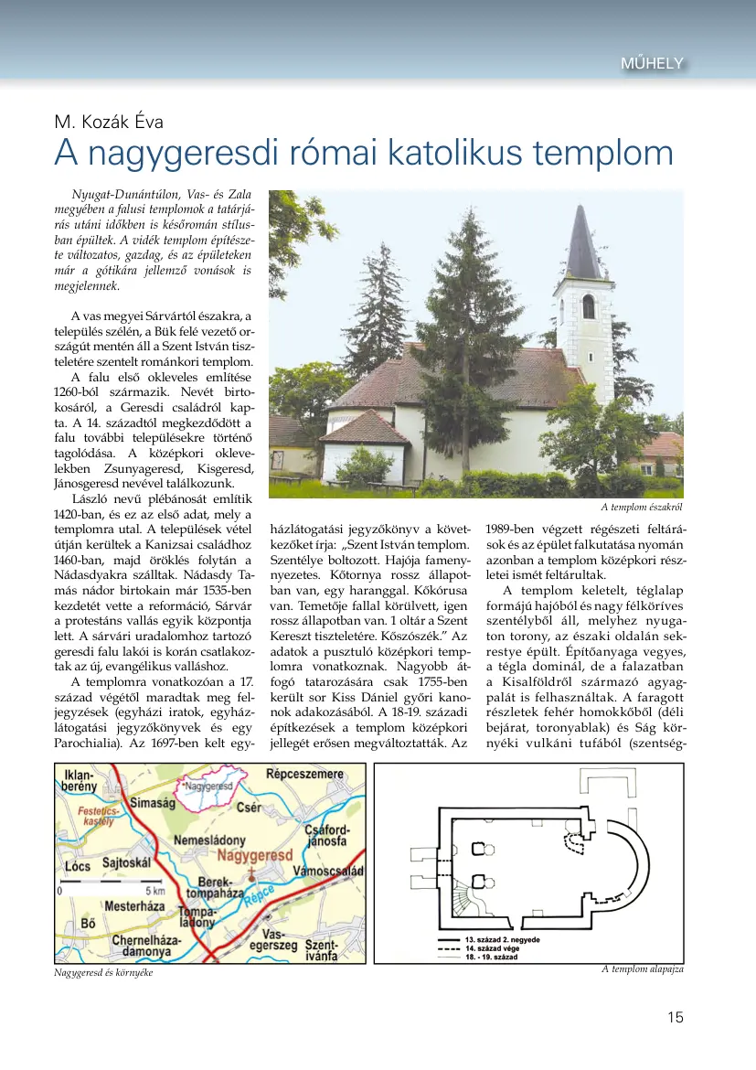 M. Kozák Éva - A nagygeresdi római katolikus templom