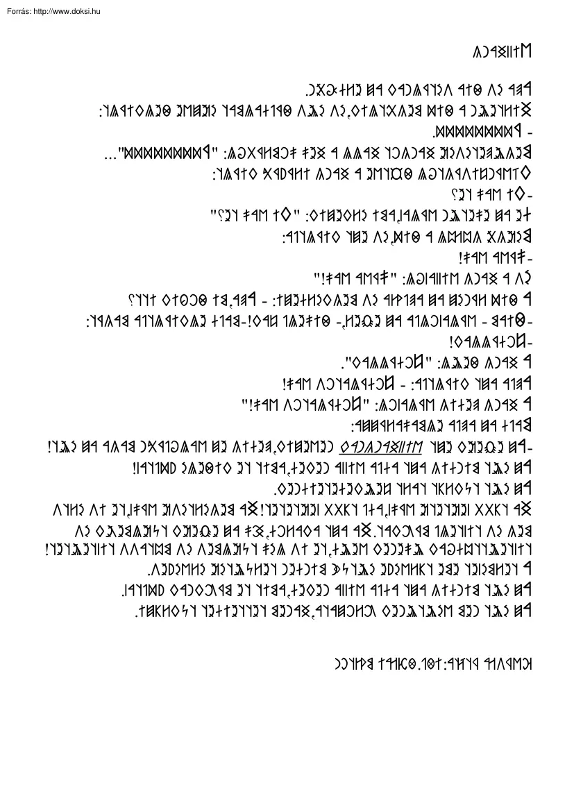 A visszhang, rovásírással