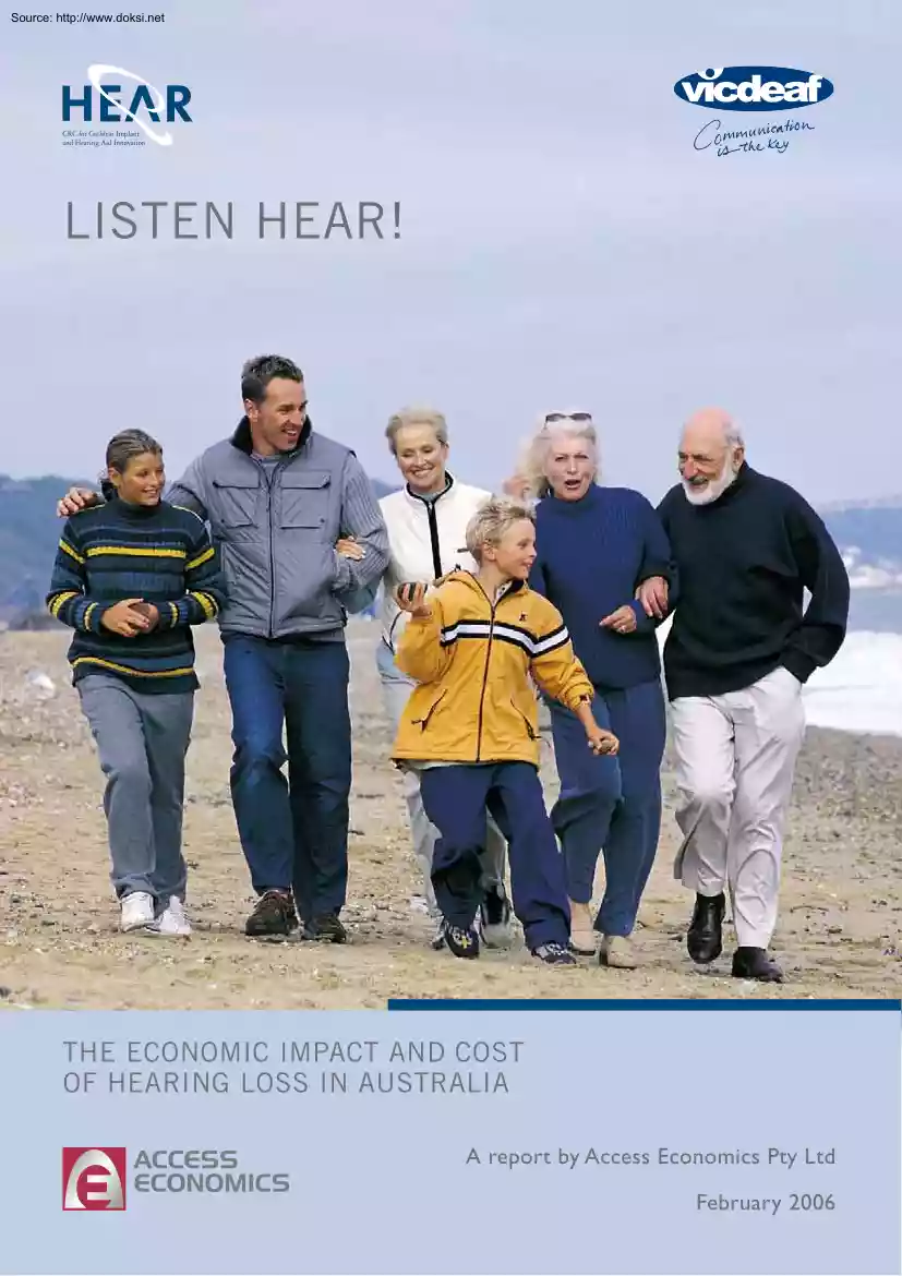 The Economic Impact and Cost of Hearing Loss in Australia