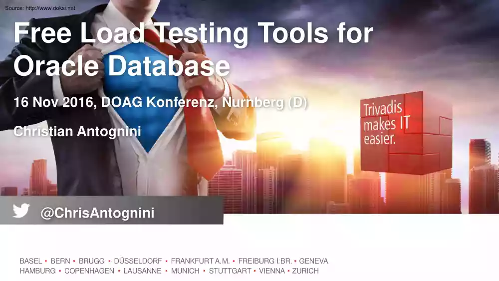 Christian Antognini - Free Load Testing Tools for Oracle Database