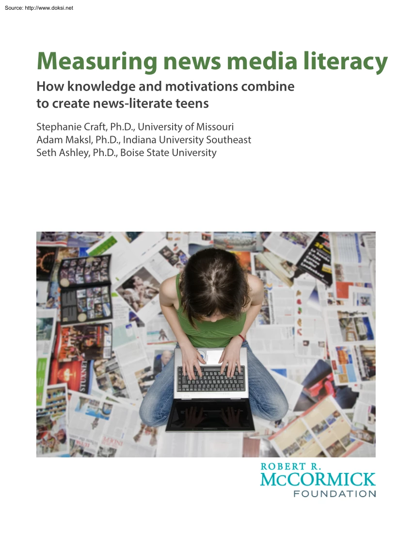 Craft-Maksl-Ashley - Measuring News Media Literacy, How Knowledge and Motivations Combine to Create News Literate Teens