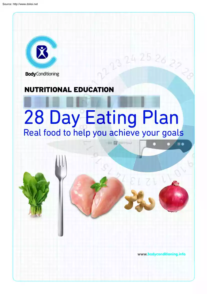 28 Day Eating Plan, Real Food to Help you Achieve Your Goals