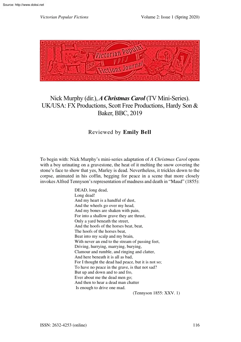 Emily Bell - A Christmas Carol