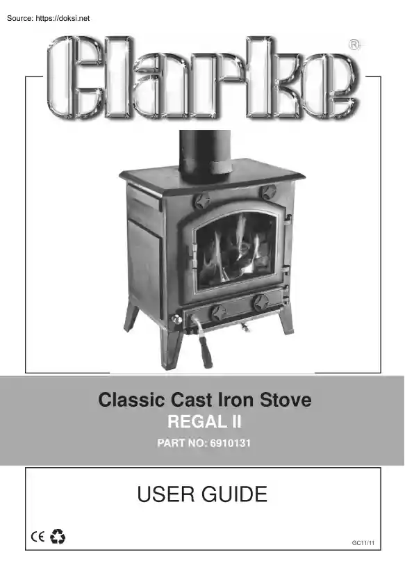 Classic Cast Iron Stove Regal II, User Guide
