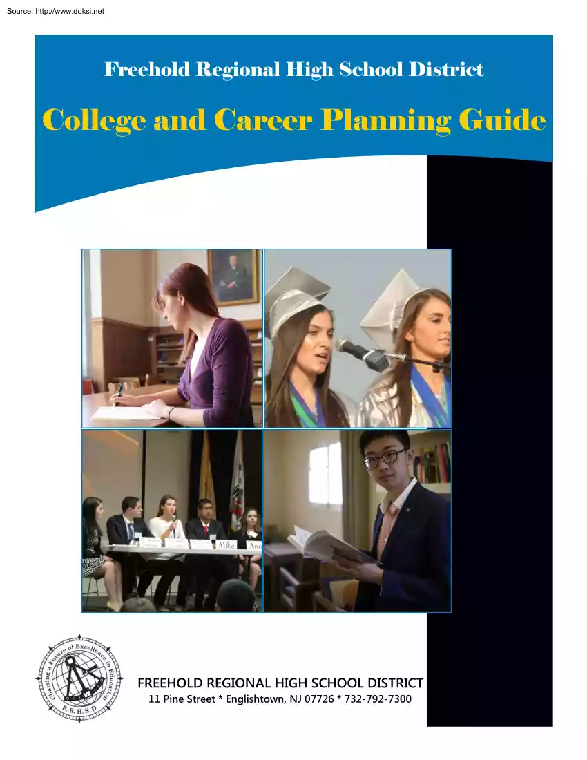 Freehold Regional High School District College and Career Planning Guide