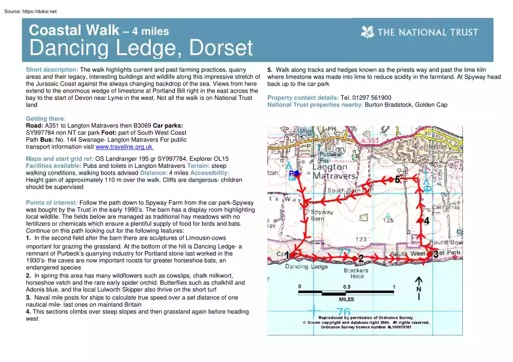 Coastal Walk 4 miles, Dancing Ledge, Dorset